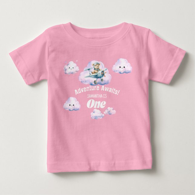Skyward Soiree: Teddy Bear Adventure T-Shirt (Framsida)