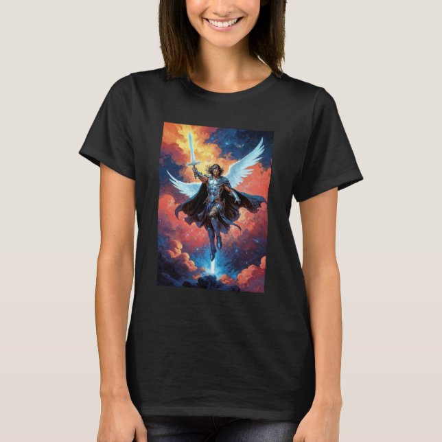 Skywarden Warrior Archangel Michael T Shirt (Framsida)