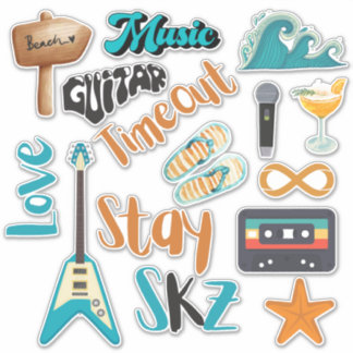 SKZ Timeout-Anpassningsbar (Blue Ver) - Klipp ut v Klistermärken