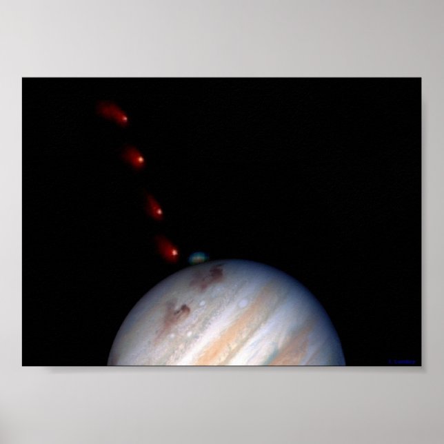 SL9 påverkar Jupiter Poster (Framsidan)