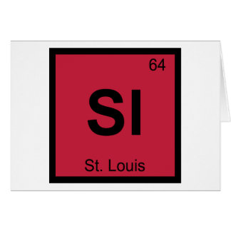 Sl - St. Louis Missouri Kemi Periodiska Systemet Hälsningskort