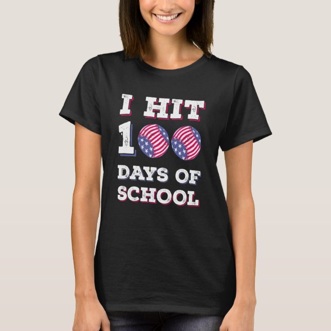 Slå 100 dagar med skolbaskiska boys lärarbarn t shirt (Framsida)