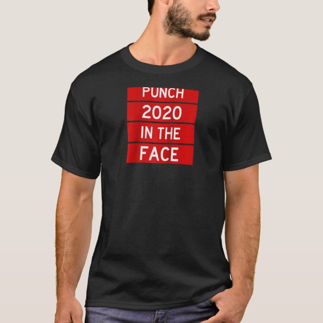 Slå 2020 i Ansikte Raglan T Shirt (Framsida)