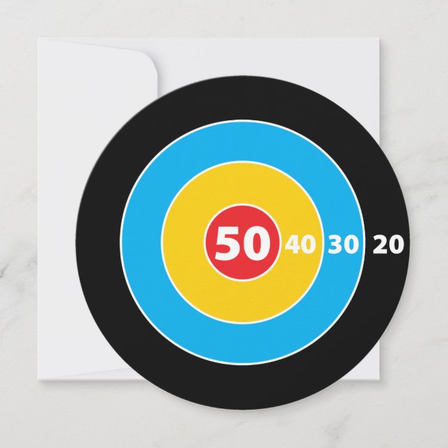 Slå 50 uppsätta som mål den 50th inbjudningar (Framsida)