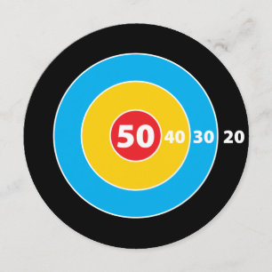 Slå 50 uppsätta som mål den 50th inbjudningar