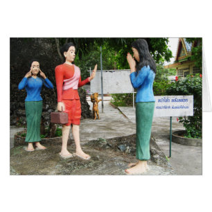 Slå Ansikte bakom ryggkortet Hälsningskort