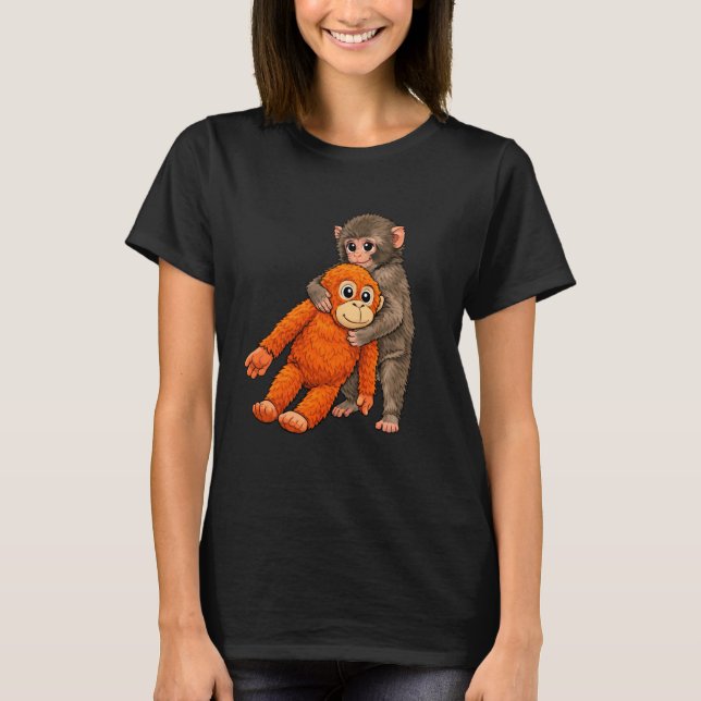 Slå Apa och Stoppat Djur Slå Fan Viral Vi T Shirt (Framsida)