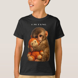 Slå apa söt bebis rolig djur t shirt