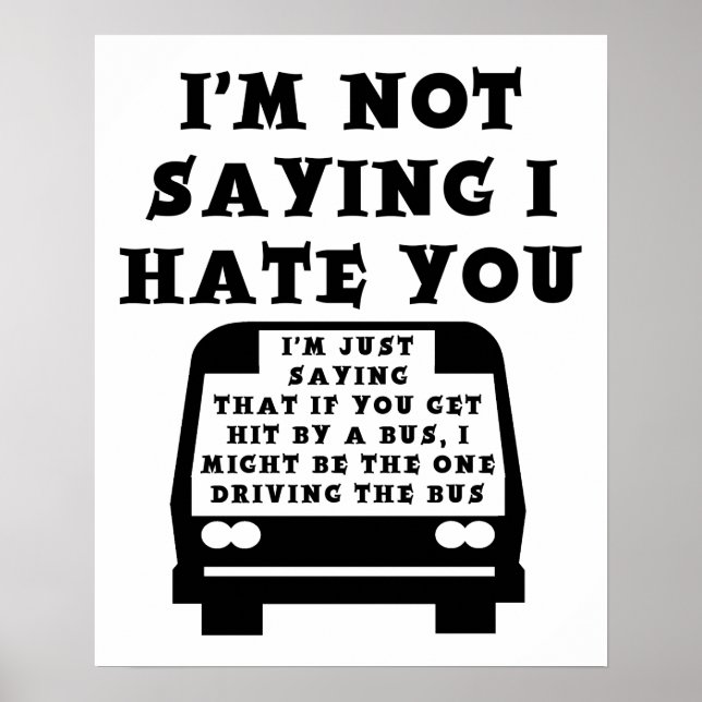 Slå av en Buss-funny Poster (Framsidan)