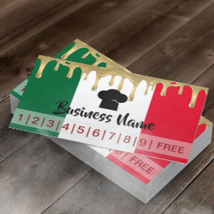 Slå av italien Restaurant Pizza Loyalty Lojalitetskort