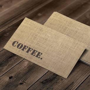 Slå av offee Rustic Burlap Loyalty Lojalitetskort