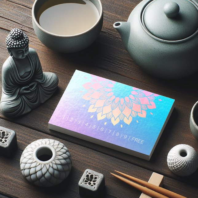 Slå av Yoga Meditation Instructor Mandala Loyalty Lojalitetskort (Skapare uppladdad)