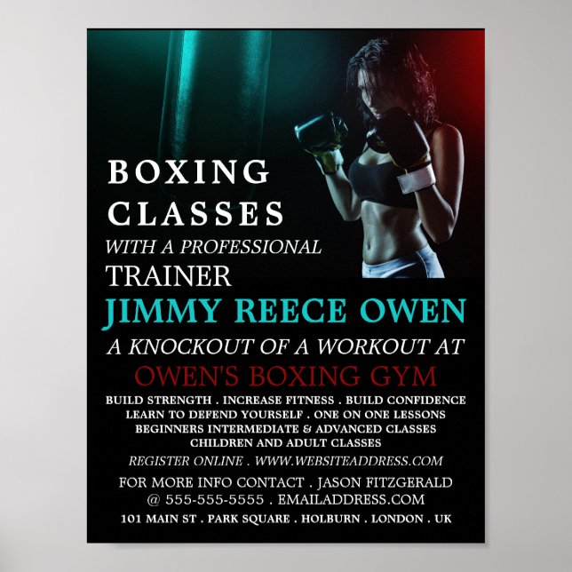 Slå Bag, Boxing Class Advert Poster (Framsidan)