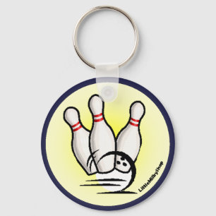 Slå bowlingstift Keychain Nyckelring