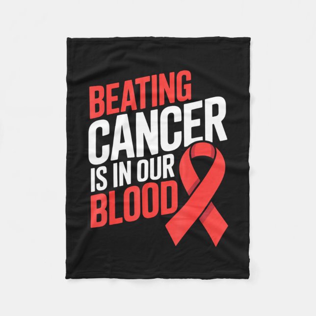 Slå cancer band vemsomhelst lymfom blod fleecefilt (Framsidan)