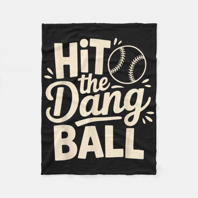 Slå Dang Boll, Trending Baseball Apparel, Play Fleecefilt (Framsidan)