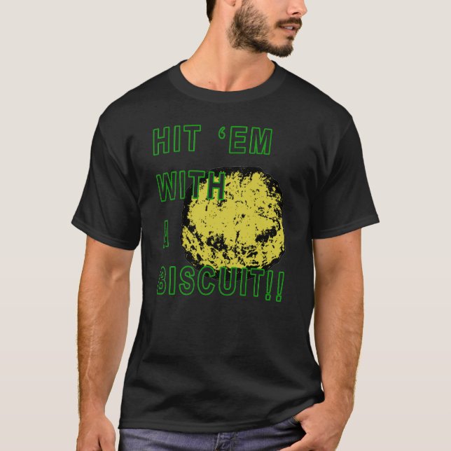 "Slå dem med en kex!", Vuxen T-tröja T-shirt (Framsida)