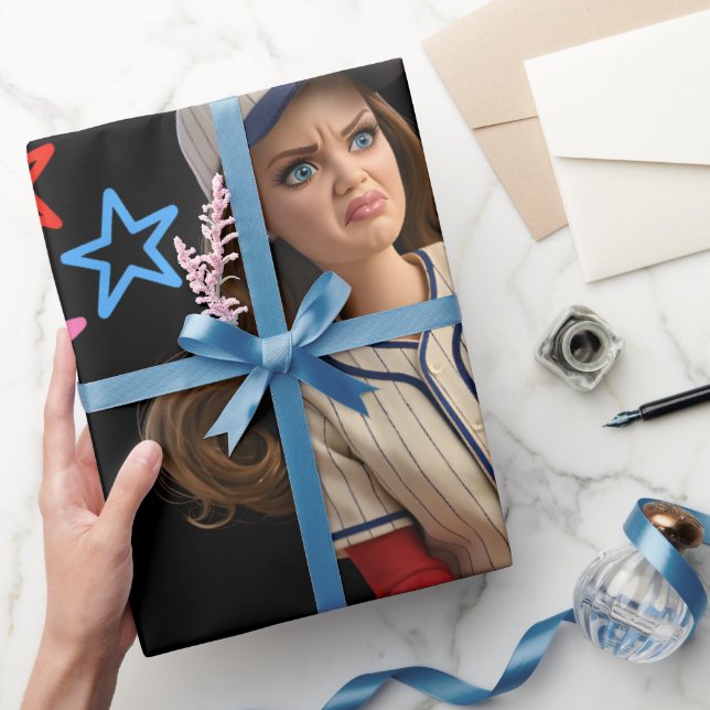 Slå Den Förbaskade Bollen Rolig Baseboll Mamma Doc Presentpapper (Gifting)