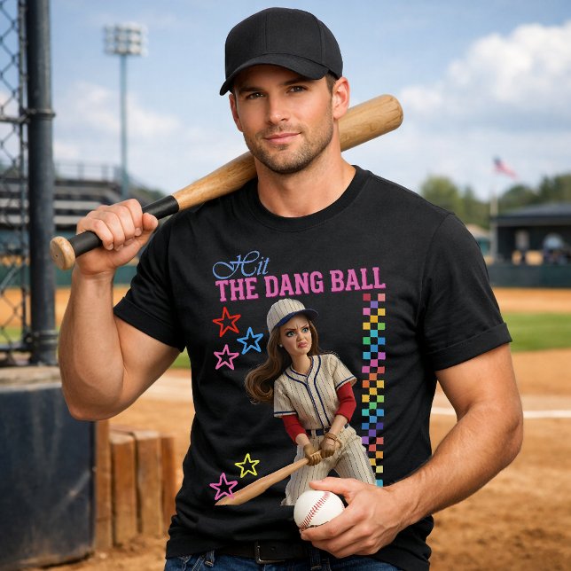 Slå Den Förbaskade Bollen Rolig Baseboll Mamma Doc T Shirt (Skapare uppladdad)