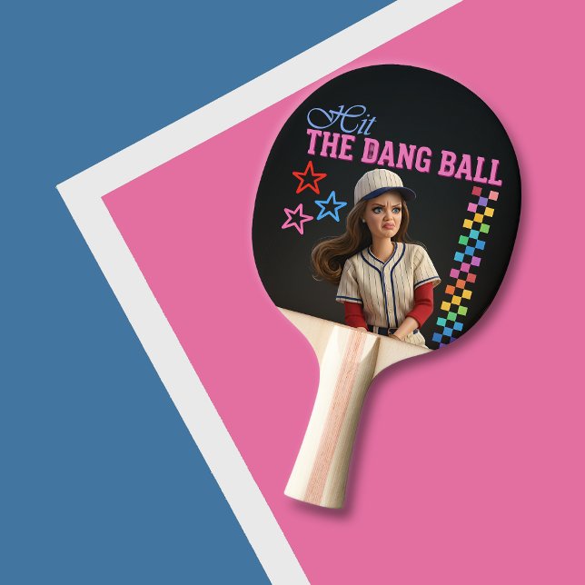 Slå Den Fördömda Bollen Rolig Baseboll Mamma Docka Pingisracket (Skapare uppladdad)