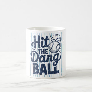 Slå Den Fördömda Bollen Tröja Rolig Baseballtränar Kaffemugg