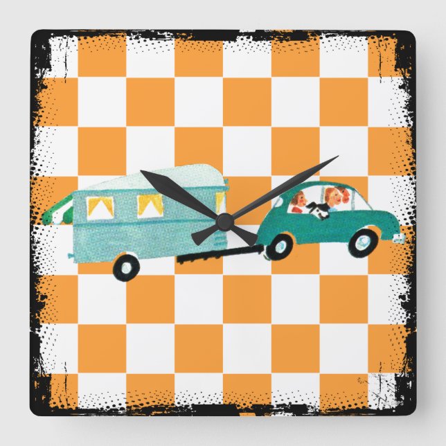 Slå den öppna vägen 1 fyrkantig klocka (Framsida)