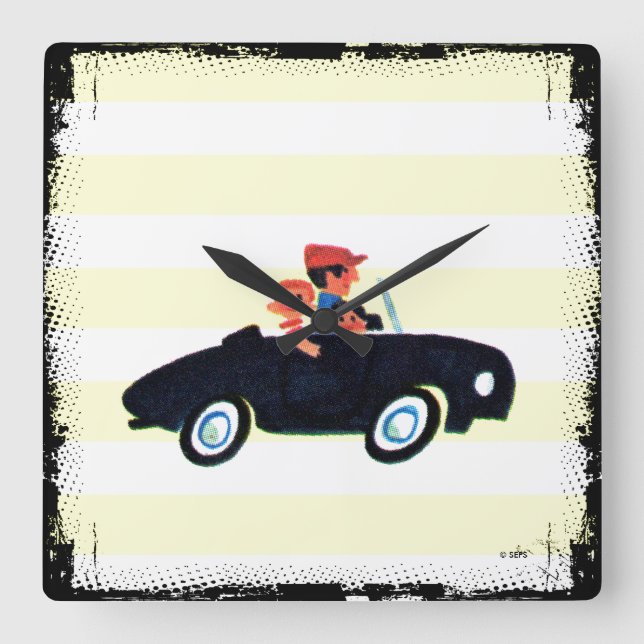 Slå den öppna vägen 3 fyrkantig klocka (Framsida)