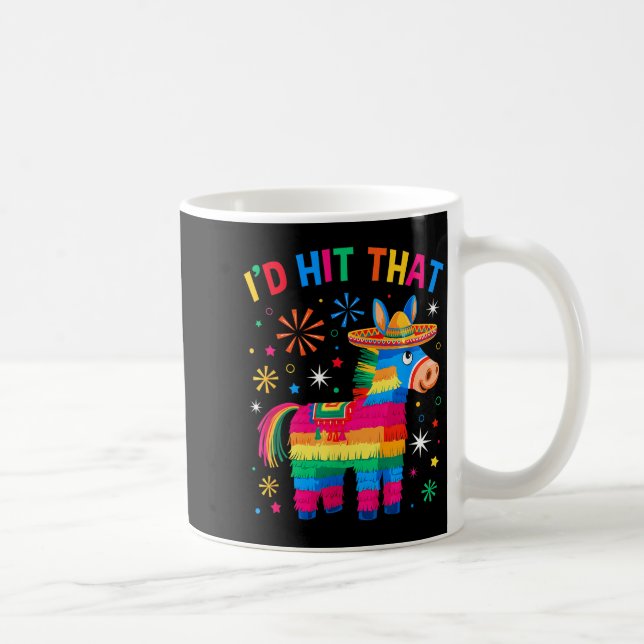 Slå den pinata rolig 5 cinco de mayo fest kaffemugg (Höger)
