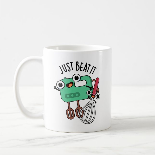 Slå Den Roliga Bakning Puns Kaffemugg (Vänster)