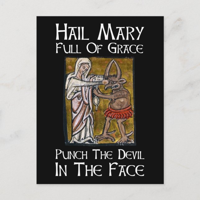 Slå Djävulen i Ansikte! Vykort (Framsida)