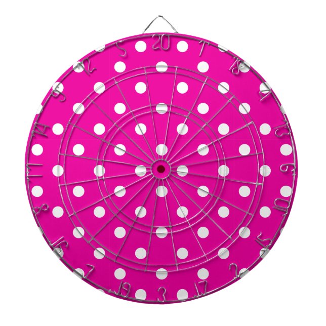 SLÅ DOT Shock rosa Polka Dot Dart Board Piltavla (Framsidan)