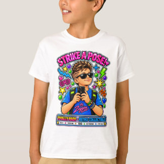 Slå en Pose Retro Selfie Barn T-Shirt