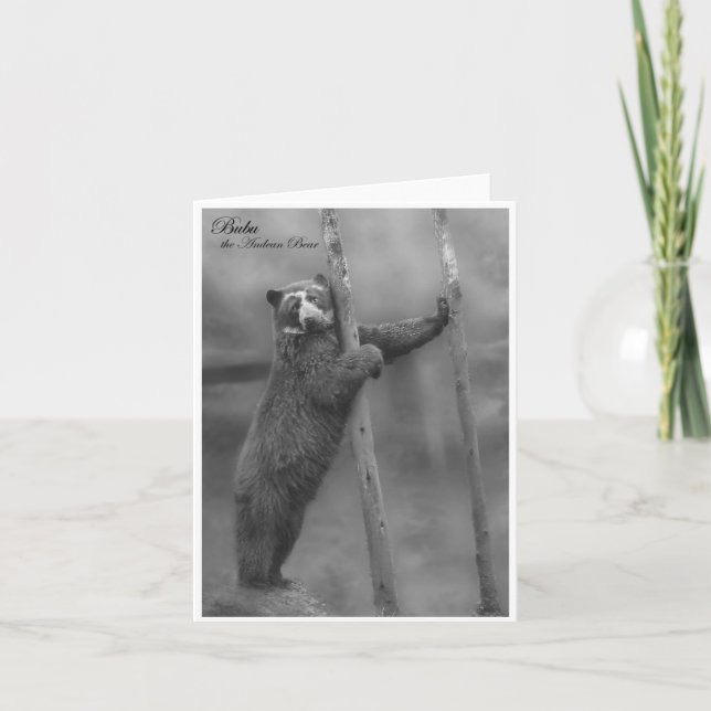 Slå en posera - Bubu, B&W Notecard Kort (Framsida)