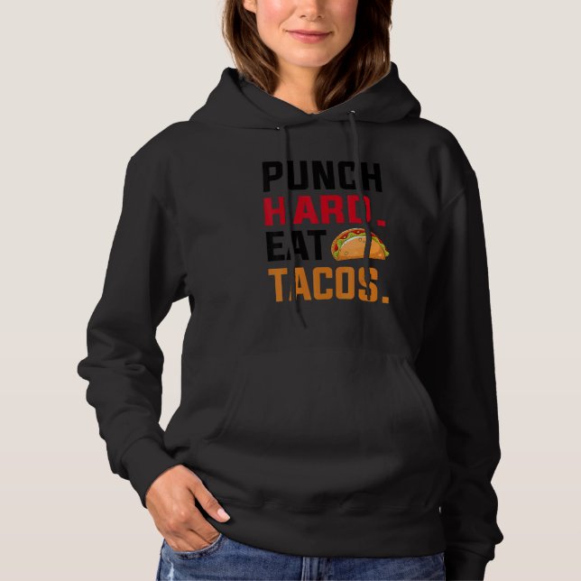 Slå Fast Eat Tacos Boxing T Shirt (Framsida)