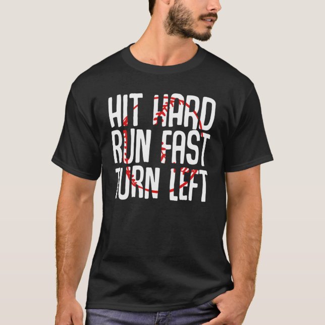 Slå Fast Turn Springa Lämnat Runing Jogger Hobby T Shirt (Framsida)