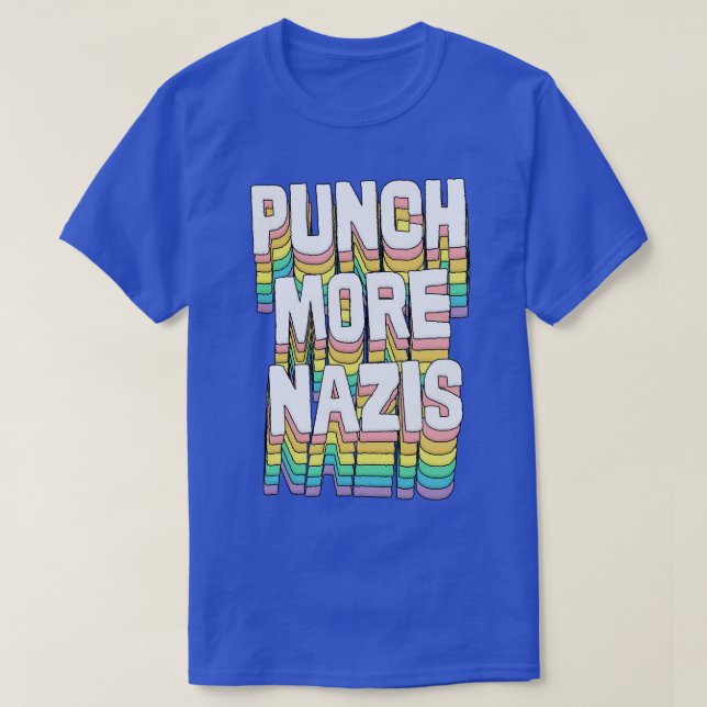 Slå fler nazister-originaltypografi t shirt (Design framsida)