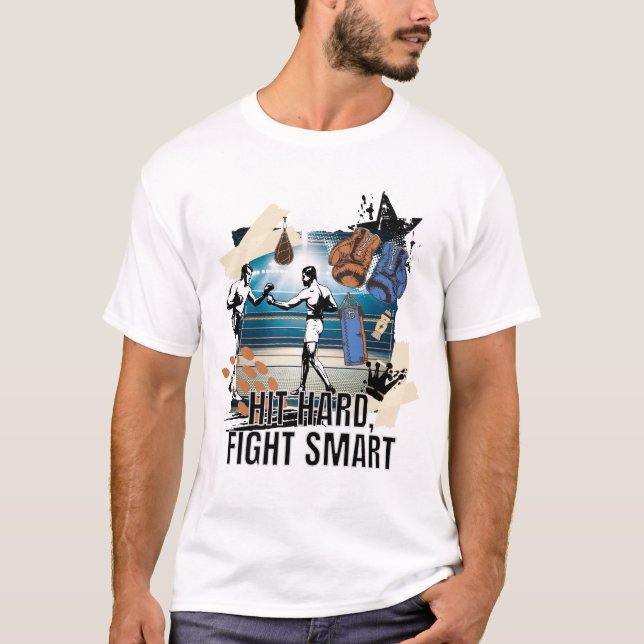 Slå hårddisk smart - Retro Boxing T Shirt (Framsida)