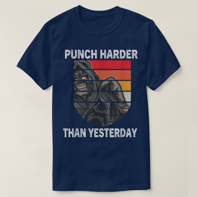 Slå Harder Than igår Boxing Champion Motiva T Shirt (Design framsida)
