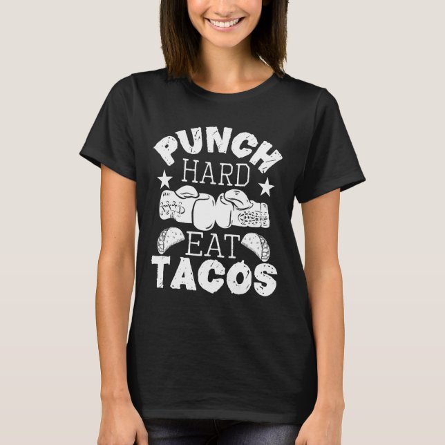 Slå HårdETTAOS - Boxing Kickboxing T Shirt (Framsida)
