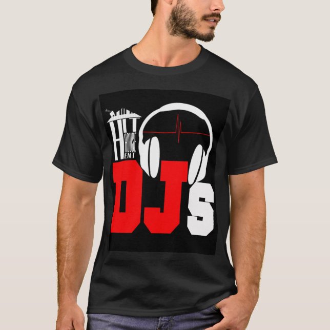 Slå House DJs Black T Shirt (Framsida)