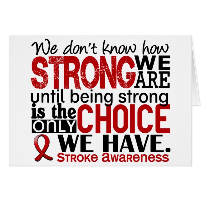 Slå hur starkt vi är hälsningskort (Framsidan Horizontal)