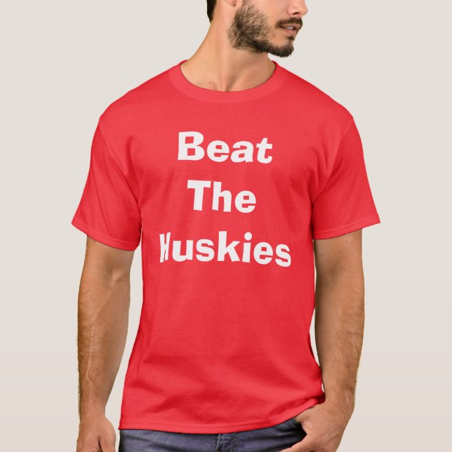 Slå huskiesna tee shirt (Framsida)