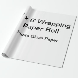 Slå in papper (30" x 6' rulle, Mattepapper) Presentpapper