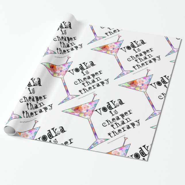 SLÅ IN PAPPER, ÄR VODKA MER BILLIG ÄN TERAPI PRESENTPAPPER (Utrullad)