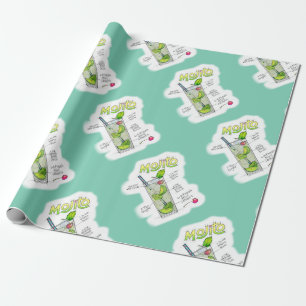 SLÅ IN PAPPER - KONST FÖR MOJITO-RECEPTCOCTAIL PRESENTPAPPER