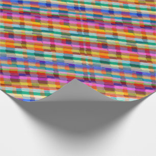 Slå in pappert färgrikt grafiskt fodra mönster presentpapper