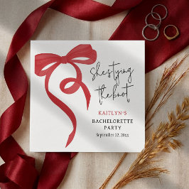 Slå knuten Röd Coquette-smycke Systerfest-fest Pappersservett