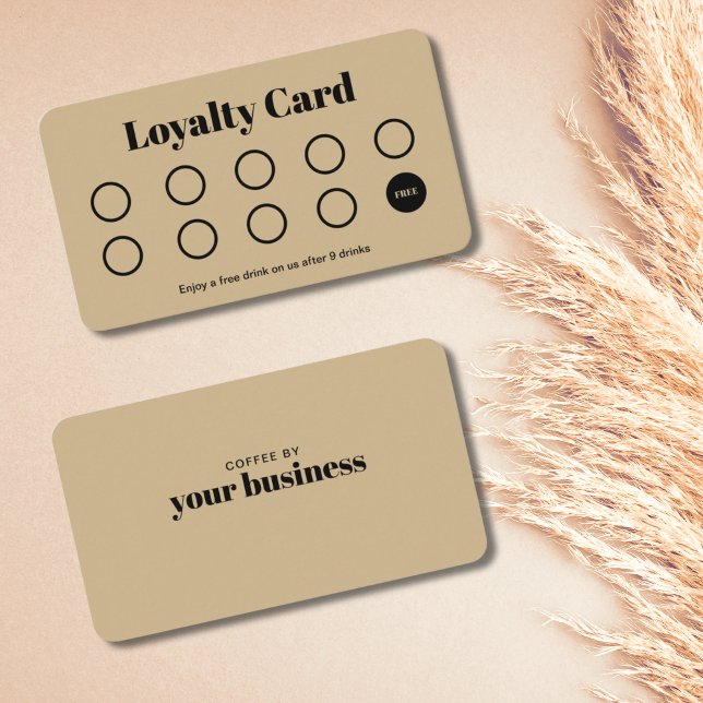 Slå kort för enkel bonusbonus för Guld Chic- (Gold beauty salon loyalty cards modern boho punch card simple and elegant)