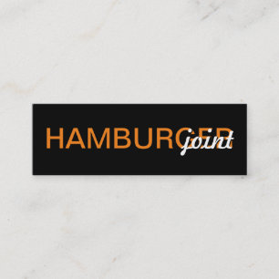 slå kort för hamburger