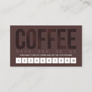 Slå kort för mörk Brown-kaffe